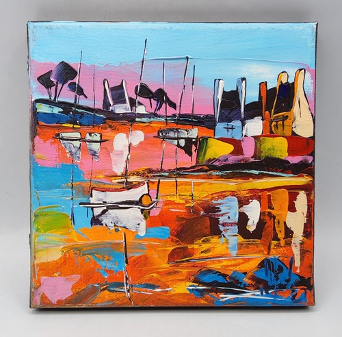 Peinture mixte sur - , toile