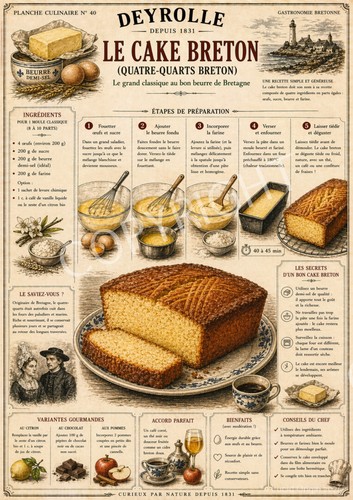 Photo cake breton - a4,