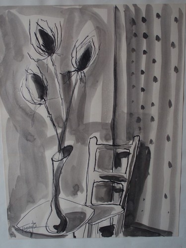 Ancien dessin encre sur - ancien,