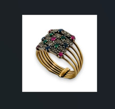 Bague OR 18K, cinq anneaux