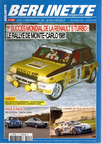 Berlinette mag 107 turbo r8 - berlinette,