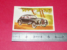 RARE CHROMO CHOCOLAT KEMMEL1955 AUTOMOBILE HOTCHKISS ANJOU FRANCE