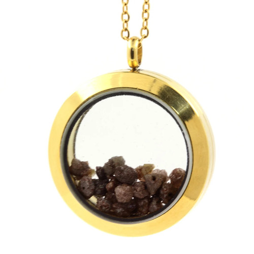 Pendentif diamant marron - pendentif,