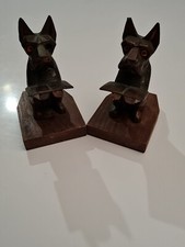 SERRE LIVRE ANCIEN CHIEN SCOTTISH FOX TERRIER ART DECO RÉGULE ? BOIS ANIMAUX 