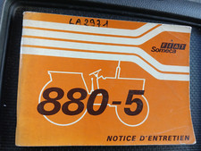 Fiat Someca tracteur 880 -5 + DT : notice d'utilisation et d'entretien 1980