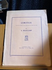 A. Beaucamp Cortège pour tuba trombone ou contrebasse et piano partition Leduc