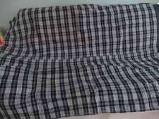 HOUSSE EDREDON  LIN TISSU KELSCH CARREAUX BLEUS