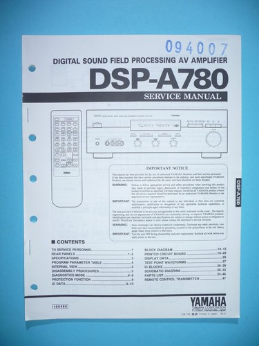 Service manual for yamaha - service,
