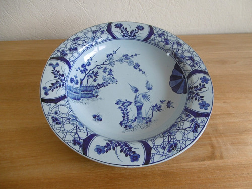 Plat rond creux faience creil - creux,
