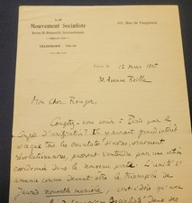 LAGARDELLE (Hubert) - Lettre