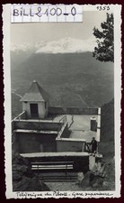 Le Pibeste. téléphérique du Pibeste. gare Supérieure. photo ancienne . Juin 1946