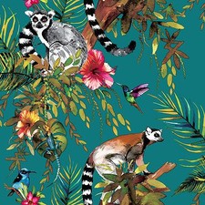 Papier peint animaux fleurs - peint,