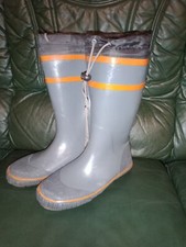 bottes de pluie P40 grises bandes oranges