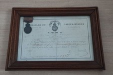 Médaille de Sainte Hélène avec son Diplôme: un Soldat de la Jeune Garde