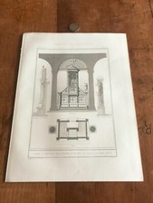 GRAVURE ANCIENNE ARCHITECTURE N52 CHAISE D EGLISE 