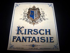 ancienne etiquette lithographie kirsch fantaisie chromo litho palyart paris