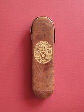 Etui à lunettes cuir doré