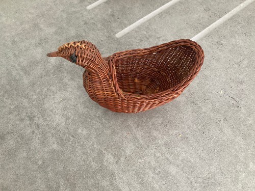 Corbeille rotin forme canard - corbeille,