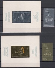 OR22565/ SWEDEN / ISO – DE GAULLE – MINT MNH SILVER & GOLD STAMPS & BLOCKS