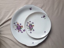 Plat et 12 assiettes porcelaine Winterling Bavière