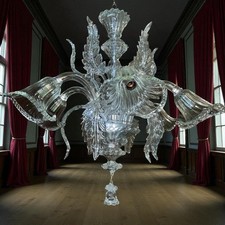 grand lustre Barovier palmier Murano années 70