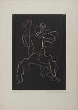 Ossip ZADKINE : Rencontre, Gravure originale signée
