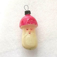 Rare ancien ornement sapin de Noël en verre URSS jouet de Noël années 50 déco...