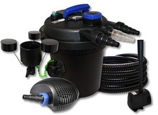 Kit filtration bassin à pression 10000l 11W UVC 20W Pompe Tuyau Skimmer Fontaine