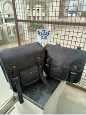 Pochette moto cuir noir 1