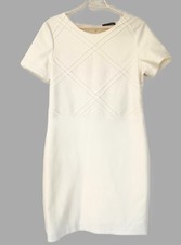 Robe blanche en lainage épais