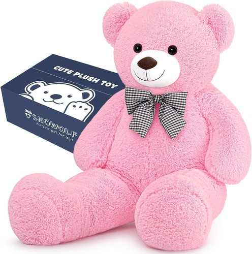 Oso gigante peluche rosa 120cm