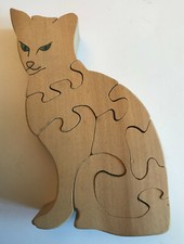 🐱 Puzzle 3D en bois –