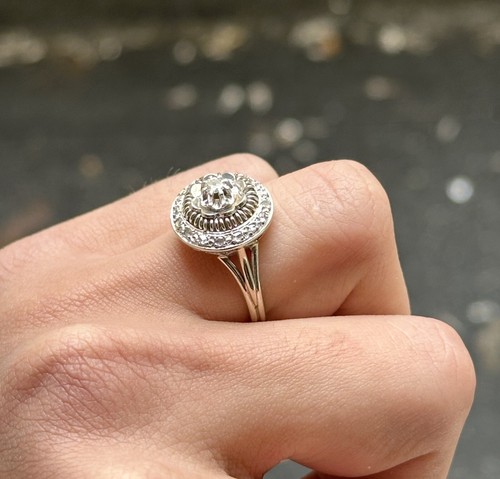 Bague marguerite blanc - bague,