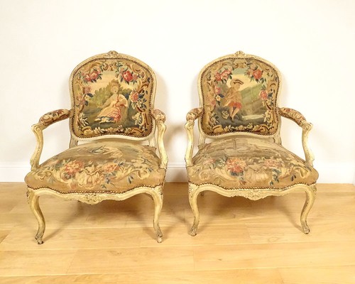 Paire fauteuils reine - paire,