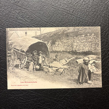 Cpa Les Romanichels Roulotte En Panne Tsiganes Gitans Attelage