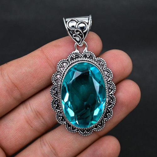 Pendentif bijou argent - en,