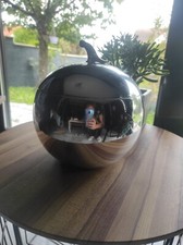 Seau à glaçons vintage en forme de pomme, métal chromé, Luxium made in France
