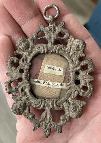 Ancien reliquaire xixéme - ancien,