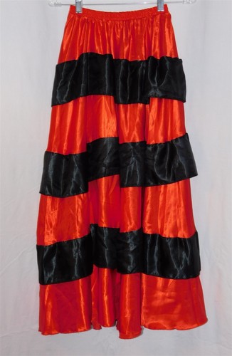 Red flamenco satin ruffles - red,