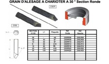grain d'alésage à charioter carbure rond 30°/60°