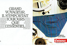 Publicité Advertising 0822 11984    Eminence slip homme  transat  2pages