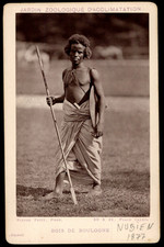 Zoo humain, Exposition Coloniale, Paris, Nubien   Original vintage print / Tirag