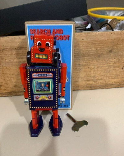 Tin toys japan robot chien - tin,