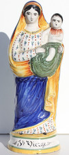 SAINTE-VIERGE EN FAIENCE DU