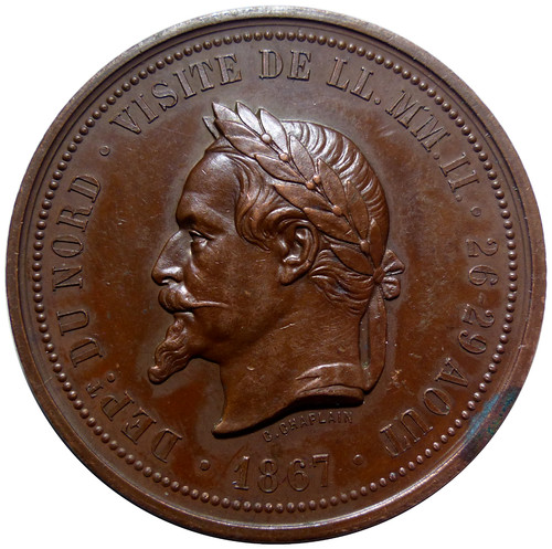 Médaille napoléon iii visite - napoléon,