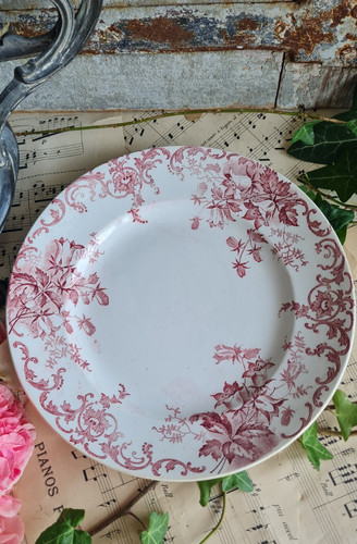Ancienne assiette plate - ancienne,