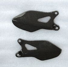 PLATINES HEEL PLATES DUCATI MONSTER 1100 EVO 100% CARBONE BRILLANT