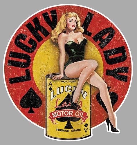 Sticker pinup motor oil 12cm - sticker,