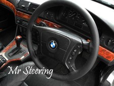 Couvre Volant En Cuir Italien Noir Réel Pour BMW 5-SERIES E39 1995-2004