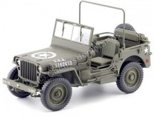 1942 Jeep Willys 1-4 tonne Army Truck Abirty Green Khaki 1:18 Welly 18055